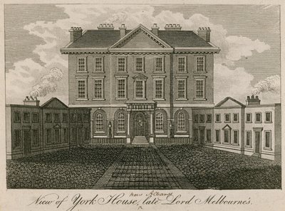 View of York House (later the Albany), house of the late Lord Melbourne by English School