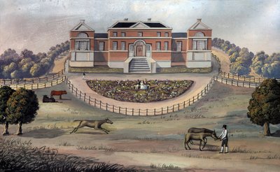 View of a Country House in a Park, c.1825 by English School