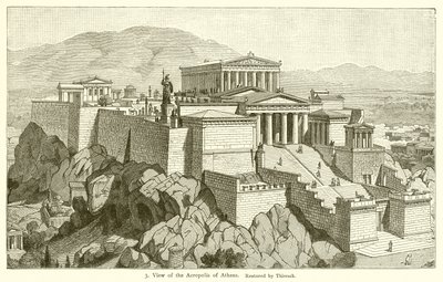 View of the Acropolis of Athens by English School