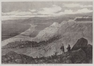 View of the Chesil Bank, from Portland Heights by English School