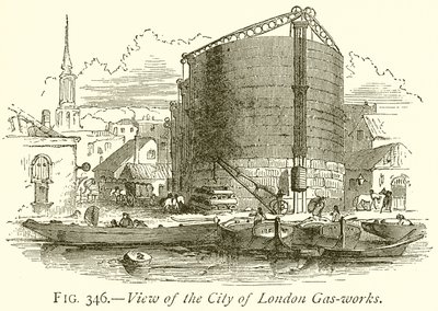 View of the City of London Gas-Works by English School