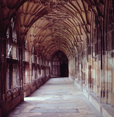 View of the Cloisters, c.1355 by English School