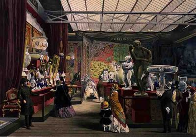 View of the French section of the Great Exhibition of 1851, from Dickinson