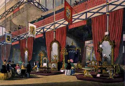 View of the Furniture Section of the Great Exhibition of 1851, from Dickinson