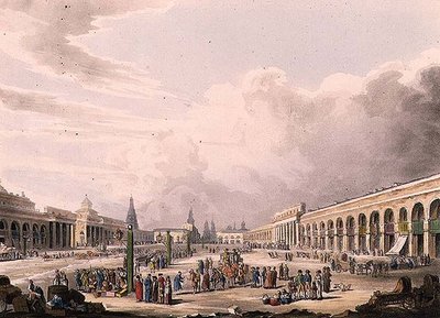 View of the Great Square with the Shops at Moscow, Plate 3 from 