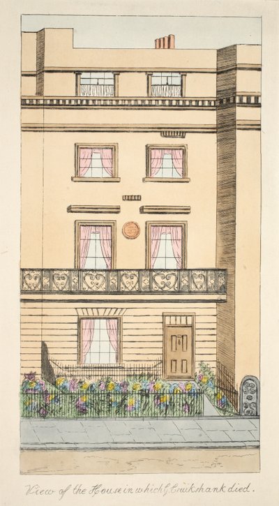View of the House in which George Cruikshank died, pub. c.1878 by English School