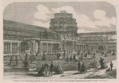 View of the International Exhibition Building from the Royal Horticultural Society