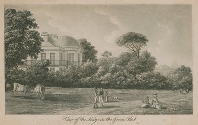 View of the Lodge in Green Park by English School