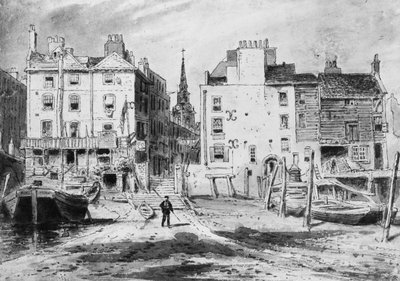 View of the Old Hungerford Stairs, c.1815 by English School