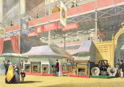 View of the Sheffield Hardware stand and the Great Lane Works Exhibits at the Great Exhibition of 1851, from Dickinson