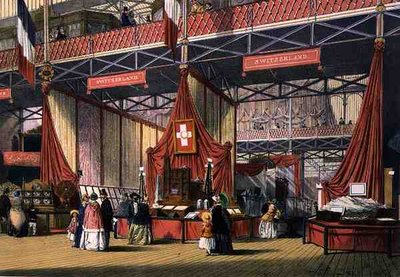 View of the Switzerland Section of the Great Exhibition of 1851, from Dickinson