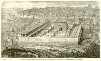 View of the Temple from the East, as It Appeared at the Time of the Crucifixion by English School