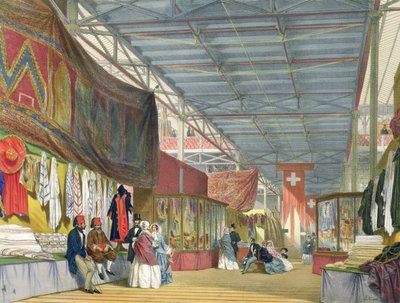View of the Tunisian stand, at the Great Exhibition of 1851, from Dickinson