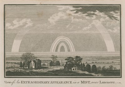 View of the extraordinary appearance in a mist near Lancaster by English School