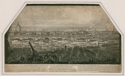 View of the funeral procession of the Admiral Lord Nelson as he was brought from Greenwich to Whitehall by English School