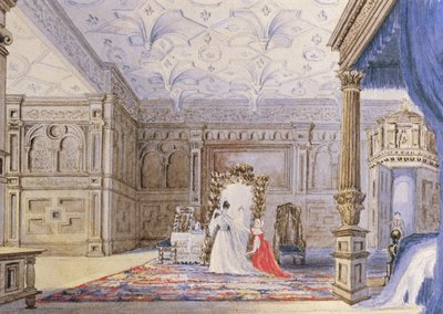 View of the inlaid chamber, Sizergh Castle, Cumbria by English School