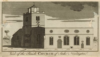 View of the Parish Church of Stoke Newington by English School
