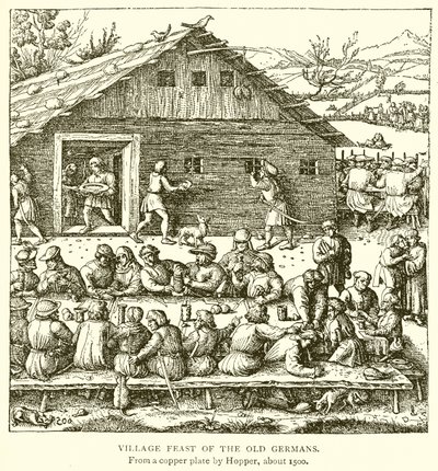 Village Feast of the Old Germans by English School