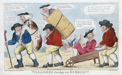 Villagers Clearing out Rubbish!!!, pub. 1800 by English School