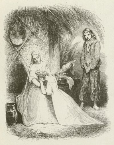 Virginia flying to her Mother for refuge by English School