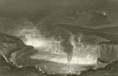 Volcano in the Sandwich Islands by English School