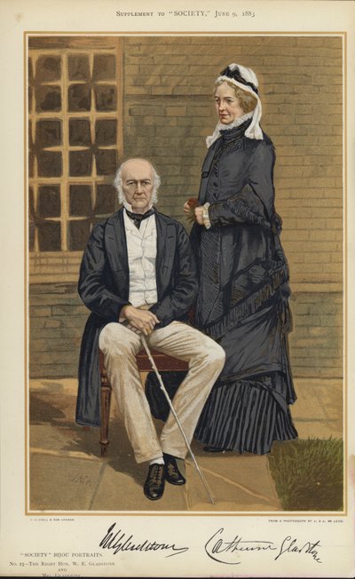 W E Gladstone and Mrs Gladstone by English School