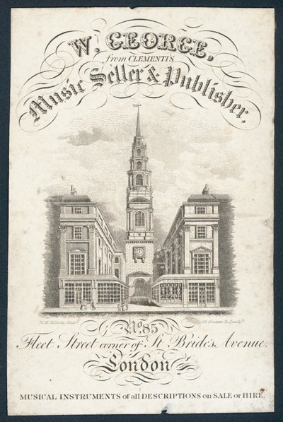 W George, music seller and publisher by English School