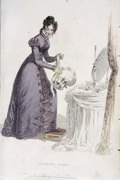 Walking Dress, fashion plate from Ackermann