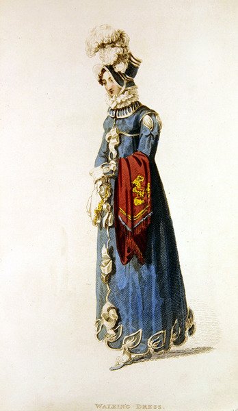Walking dress, fashion plate from Ackermann