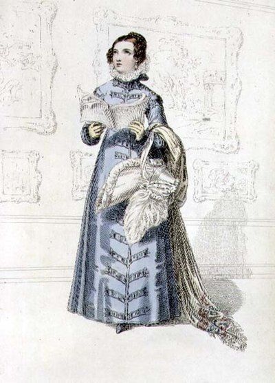 Walking dress, fashion plate from Ackermann
