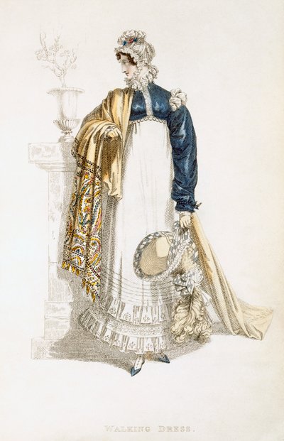 Walking dress, fashion plate from Ackermann