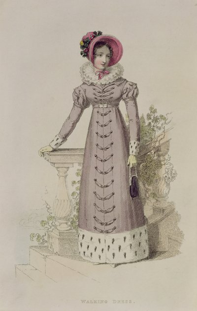 Walking dress, fashion plate from Ackermann