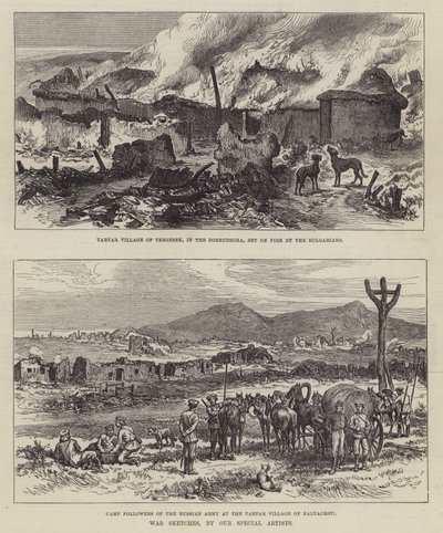 War Sketches by English School