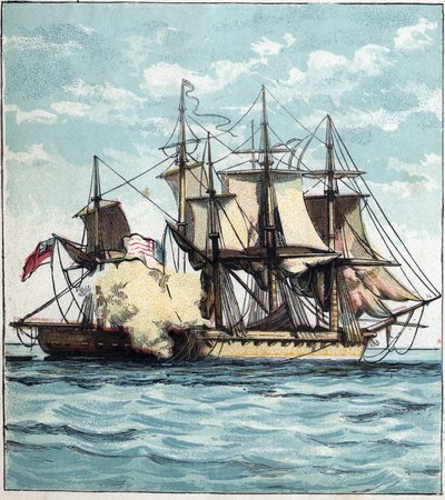War of 1812: Chesapeake and Shannon by English School