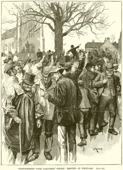 Warwickshire Farm Labourers Strike: Meeting at Whitnash by English School