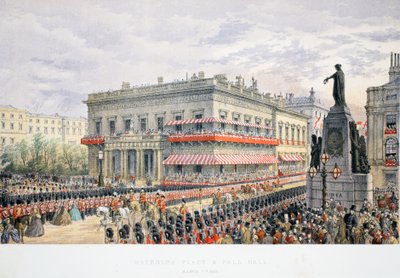 Waterloo Place and Pall Mall, from A Memorial of the Marriage of Edward VII and Alexandra of Denmark by English School