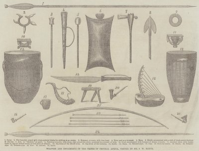 Weapons and Implements of the Tribes of Central Africa, visited by Mr S W Baker by English School