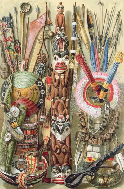 Weapons, Utensils and Ornaments of American Indians, from 