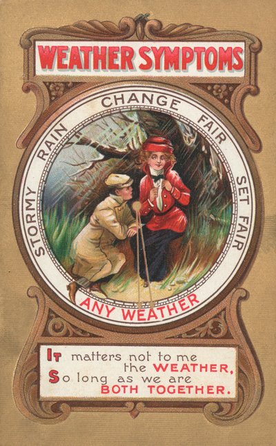 Weather Symptoms Postcard by English School