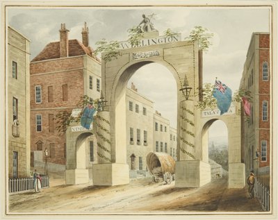 Wellington Triumphal Arch, top of Park Street, Bristol by English School