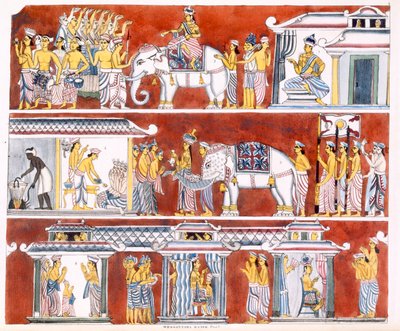 Wessantara Rajah, Part I, from The History and Doctrine of Buddhism by Edward Upham, 1829 by English School