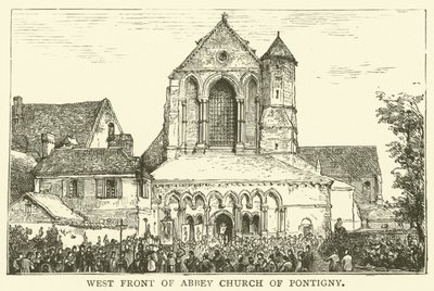 West Front of Abbey Church of Pontigny by English School
