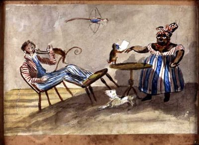 West Indian Domestic Scene by English School