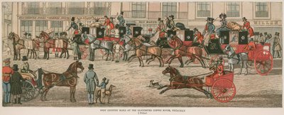West country mails at the Gloucester Coffee House, Piccadilly, London by English School