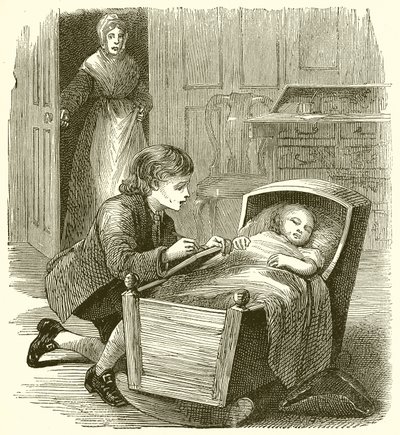West Drawing the Little Sleeper by English School