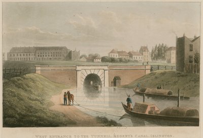 West entrance to the tunnel, Regents Canal, Islington, London by English School