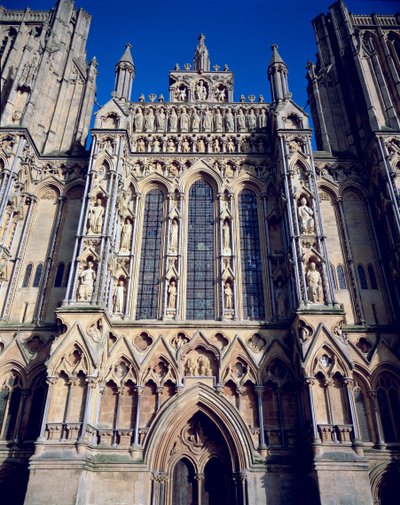West facade, c.1225-50 (detail) by English School