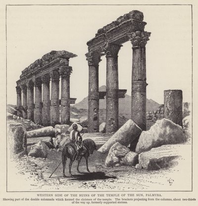 Western Side of the Ruins of the Temple of the Sun, Palmyra by English School