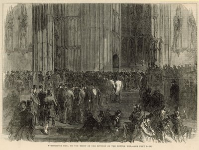Westminster Hall on the Night of the Division on the Reform Bill by English School