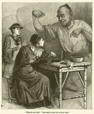 "What do you wish? I am ready to obey you as your slave" by English School
